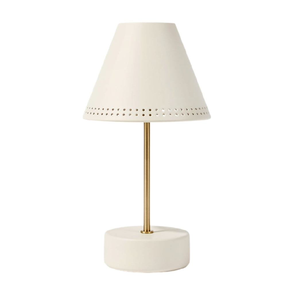 **Lampe de bureau moderne en métal et céramique, design épuré**